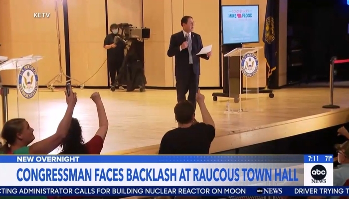 NextImg:ABC, NBC Relish House Republican Facing ‘Chaotic,’ ‘Furious’ ‘Tense’ Crowd of Leftists