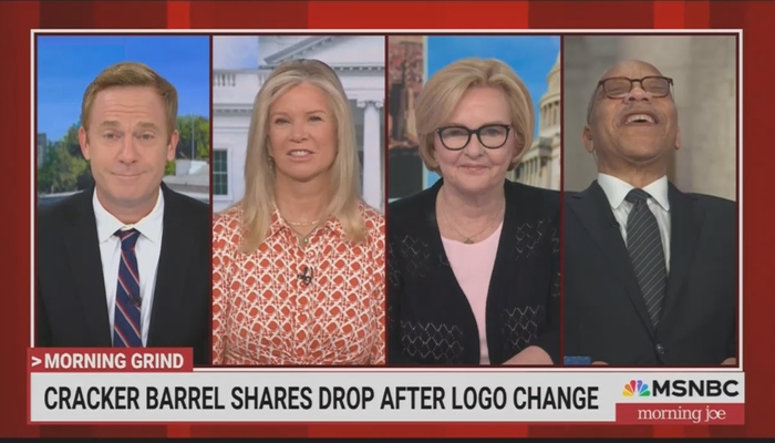 NextImg:'Boring'! Even MSNBC's 'Morning Joe' Crew Whacked Cracker Barrel's New Logo
