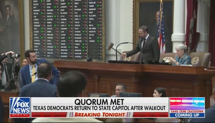 NextImg:Legacy Newscasts Quiet After Texas Fleebaggers Return to the Capitol