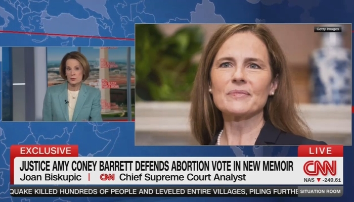 NextImg:CNN's Biskupic Trashes Barrett's New Memoir For Defending Overturning Roe