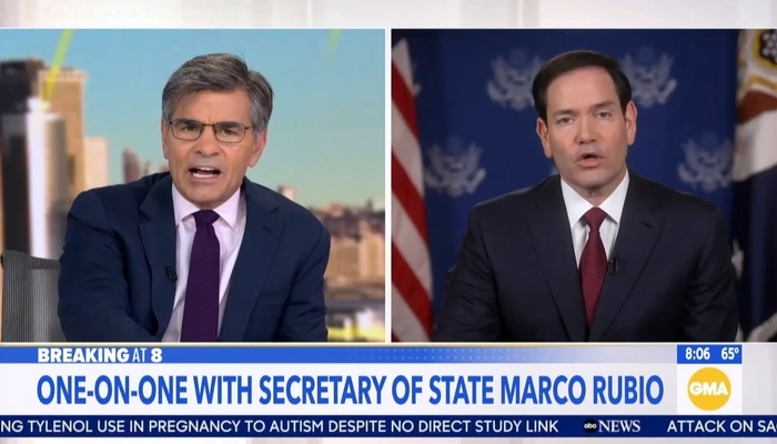 NextImg:Stephanopoulos Heckles Rubio, Argues He Killed Innocent People by Ending USAID