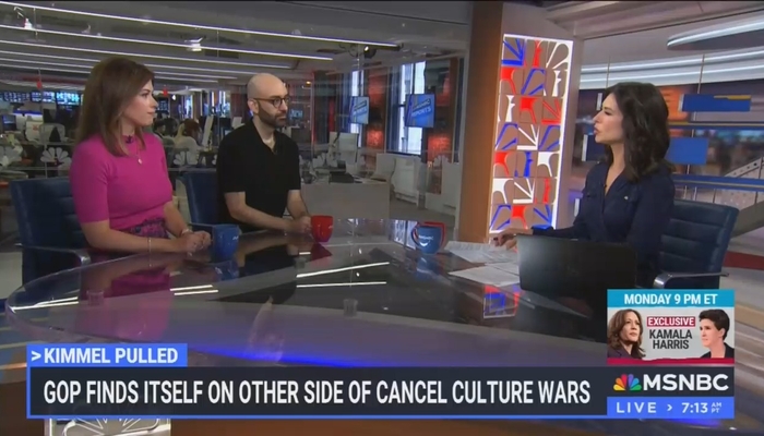 MSNBC Host Claims It's ‘Hard to Understand’ Exactly What Kimmel’s MAGA Smear Meant