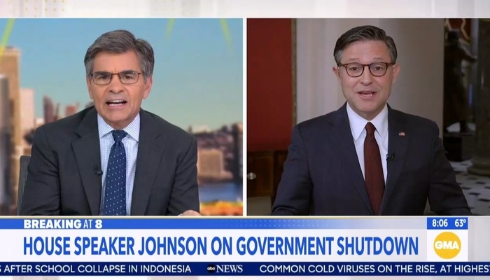 HACK! ABC’s Stephanopoulos Berates Johnson, Sucks Up to Jeffries Over Gov’t Shutdown