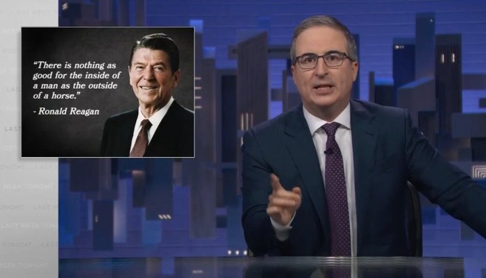 NextImg:Nasty John Oliver Claims Ronald Reagan Is In Hell