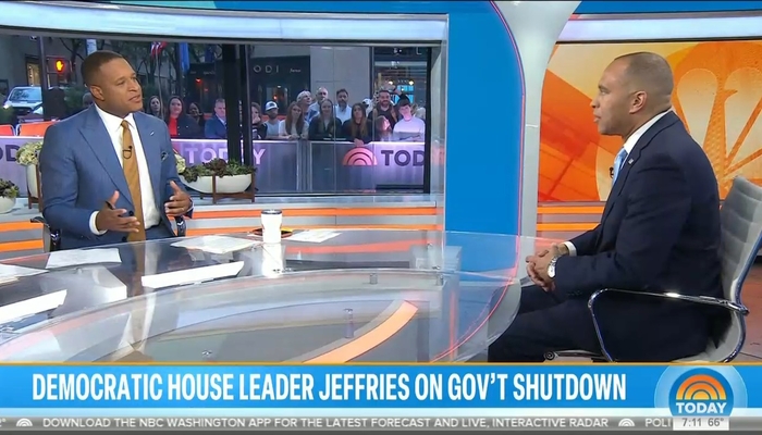 NextImg:Credit Where It’s Due: NBC Grills Jeffries on Shutdown After Last Week’s Johnson Tussle