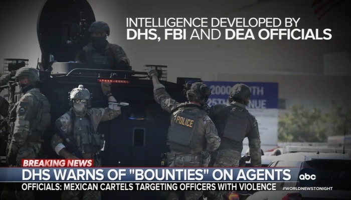 NextImg:CBS Shows Skip DHS Alleging Drug Cartels Have Put Bounties on Immigration Officers