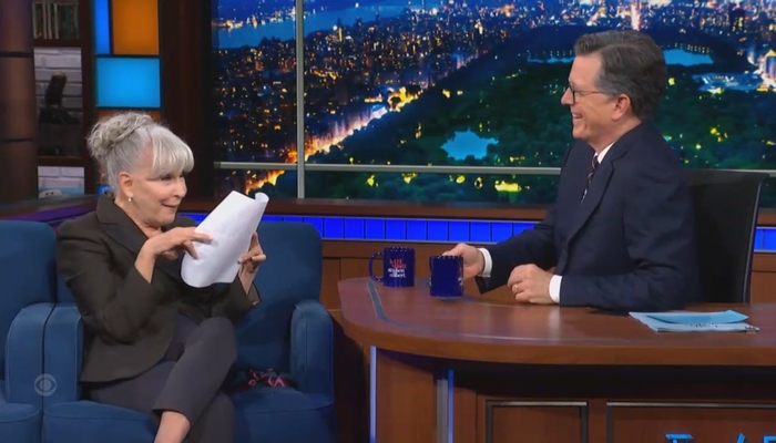 NextImg:Actress Bette Midler Sings To Colbert: 'You're My Frodo'