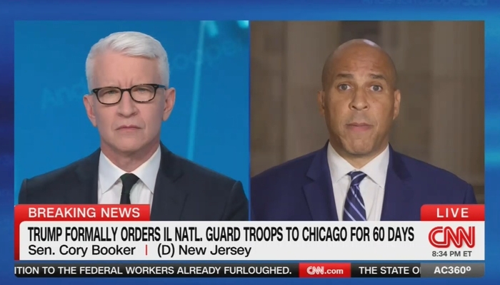 Anderson Cooper Teams Up with Cory Booker to RIP ICE, 'Deeply Corrupt' Trump