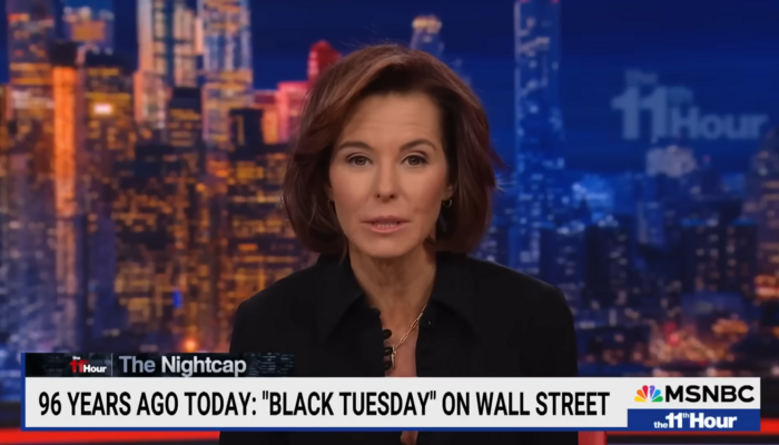 MSNBC Suggests Trump Economy Heading for 1929 Black Tuesday Crash