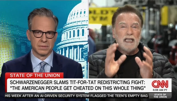 HASTA LA VISTA, TAPPER: Arnold SCHOOLS Jake on Redistricting