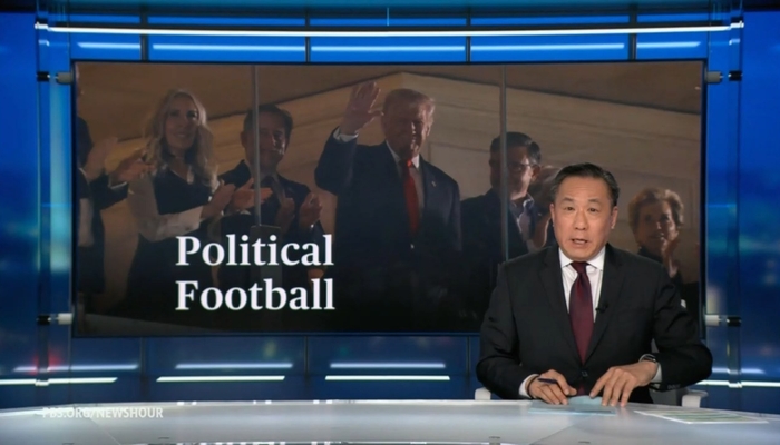 PBS Guest Sportswriter Salutes 'Incredible Kneeling' of NFL Players Backing DEI vs Trump