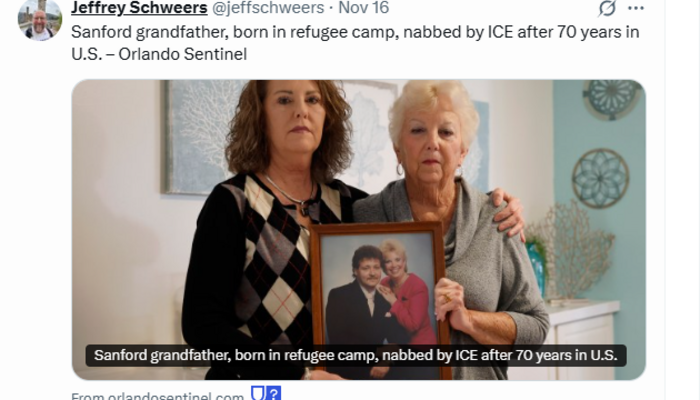 Anti-ICE Orlando Sentinel Weeps for 'Sanford Grandfather' (and Convicted Rapist]