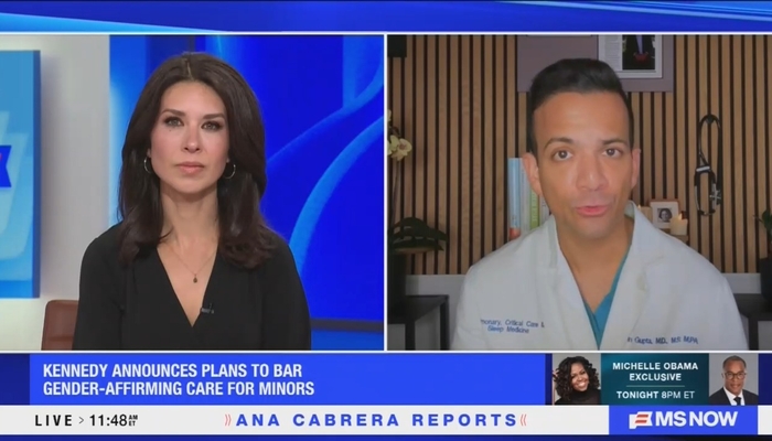 MS NOW Freaks Out At Trump Admin Blocking 'Gender-Affirming Care' For Minors