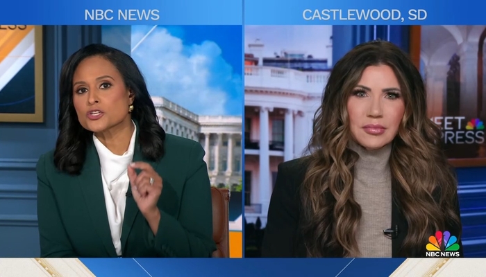 MTP Host Kristen Welker Grills Kristi Noem, While She Cues Tim Walz to RIP Trump