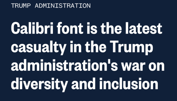 Tiniest Trump Scandal of All Time? New State Department FONT Policy!
