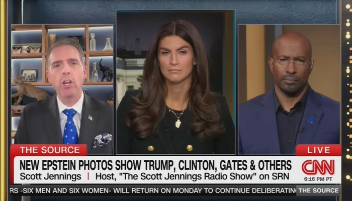 CNN'S Collins Plays Dems Game On Epstein Photos, Jennings Points Out  'Smear'  On Trump