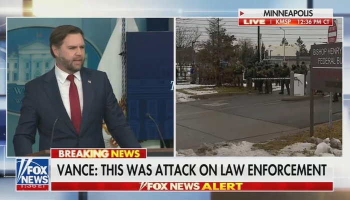 ‘Absolute Disgrace’; Vance RIPS Media as ‘Agents of Propaganda’ For MN Shooting