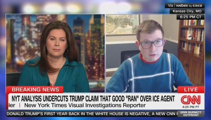 CNN's Burnett Ignores Key Points Made By Guest, NY Times Video Editor, On ICE Shooting