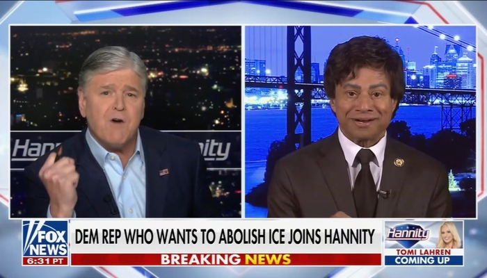 Hannity's Brutal Takedown of Michigan Democrat Thanedar On Immigration Is a Must-See