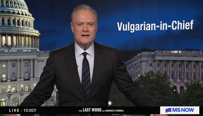 MS NOW's Larry O'Donnell Whips Trump for Vulgarity, Praises Heckler Who ‘Seized History!’