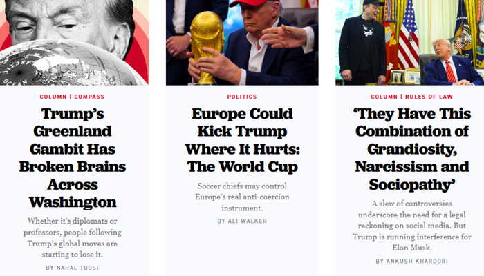 Politico's Red Hot Trump Hate Illustrated by ALL Their Featured Magazine Stories
