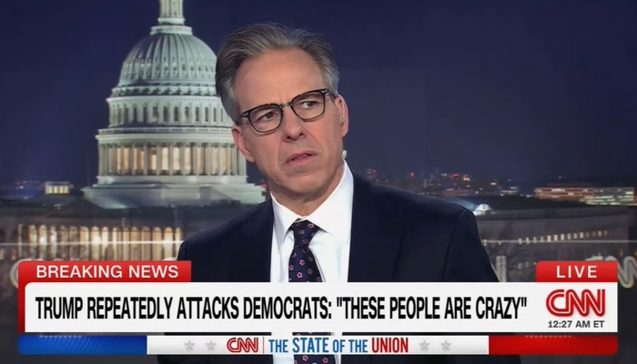 Jake Tapper Clutches His Pearls Over Trump Calling Dems ‘Crazy’ and Omits Why