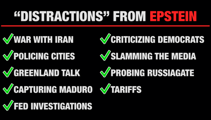 CNN, MS NOW: What if Literally Everything Is Just a ‘Distraction’ from Epstein?