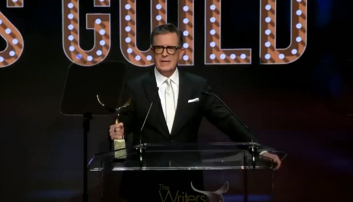 Writers Guild Gushes Over 'Comedy Hero' Colbert At Awards Ceremony