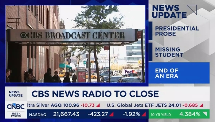 newsbusters.org - Curtis Houck - CBS News Radio Killed Off, TV Correspondents Let Go in Latest Paramount Layoffs