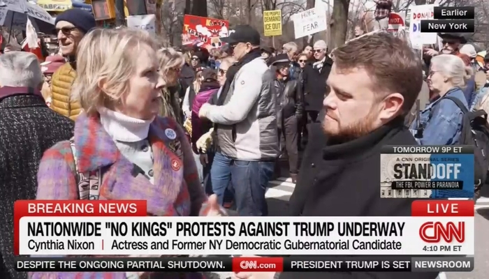 Cynthia Nixon’s “No Kings” Meltdown: Another Out-of-Touch Celebrity Tantrum on CNN