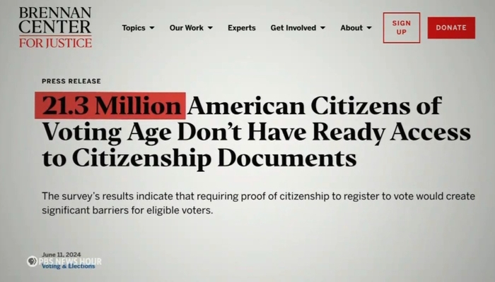 PBS News Hour Goes Hysterical on Trump's Voter ID Bill: 'Could Disenfranchise Millions'