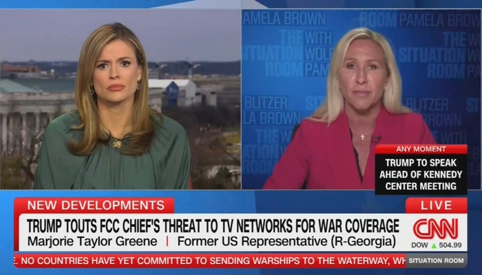 On CNN's 'Situation Room,' Marjorie Taylor Greene Trashes Trump, Israel, And Fox News