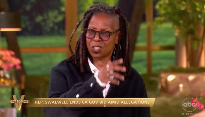 Whoopi Defends Swalwell Misconduct, Can’t Expel Him Before Trump Outed
