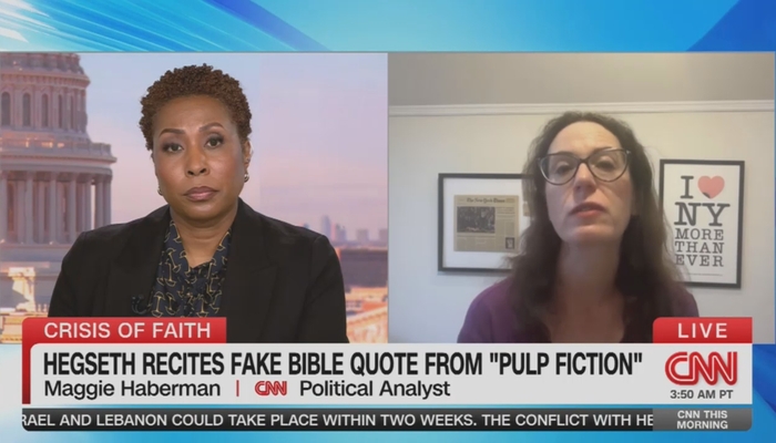 Haberman: Hegseth's 'Going Off the Rails' with Religious War Metaphors (Against the Press)