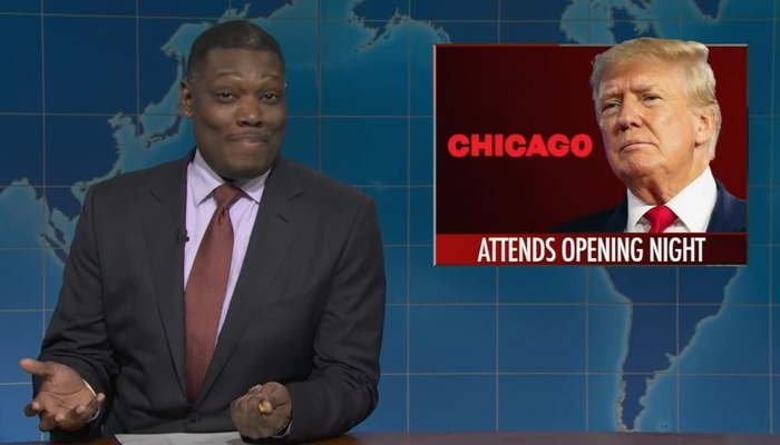 'SNL' News Man Jokes About Trump Being SHOT at the Theater, Like Abe Lincoln