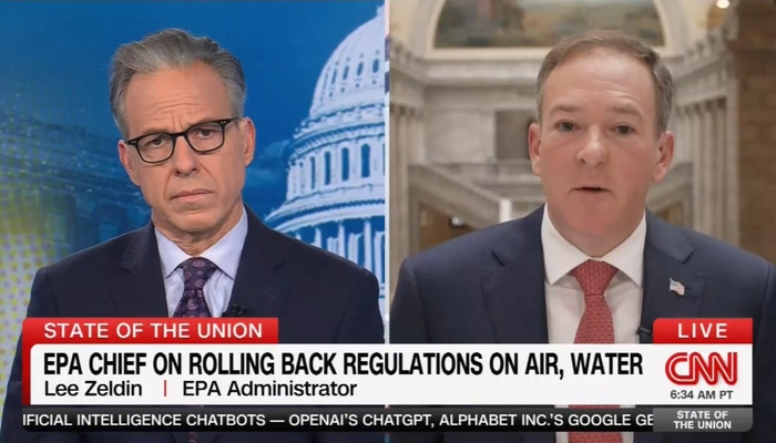 Jake Tapper Interviews EPA Chief Lee Zeldin on PFAS Chemicals in ...
