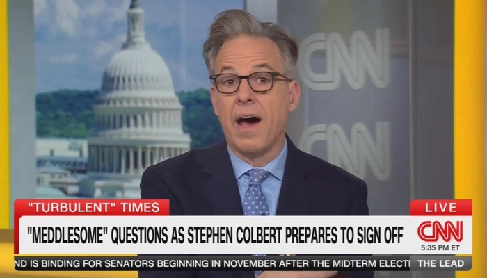 Jake Tapper Pushes Crackpot Conspiracy Theory Trump Got Colbert Fired
