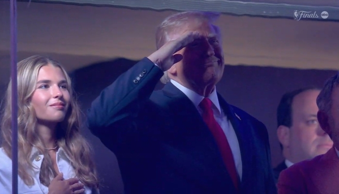 Trump Goes to the NBA Finals — Look Who Attacked Him