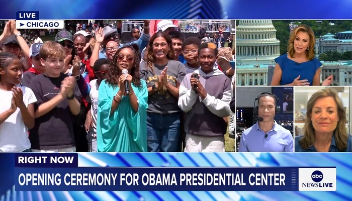 ABC Praises Michelle Obama's "Presidential Speech" at Obama Center Dedication