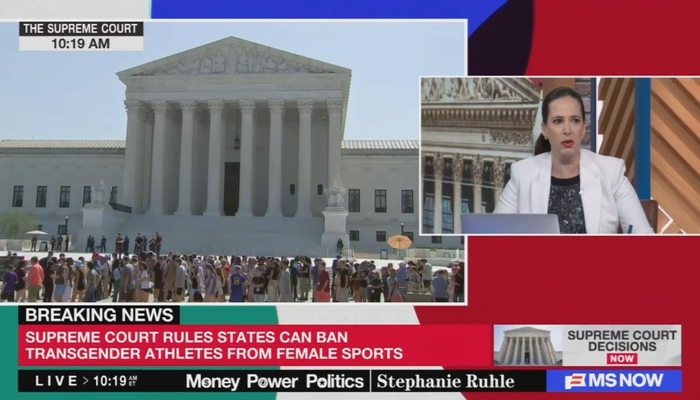 MSNOW's Rubin: SCOTUS Better Than Female Athletes Who 'Villainize' Trans