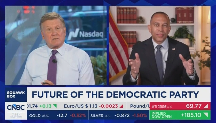 WATCH: CNBC Makes Hakeem Jeffries Squirm Over Mamdani Radicals Winning Dem Primaries