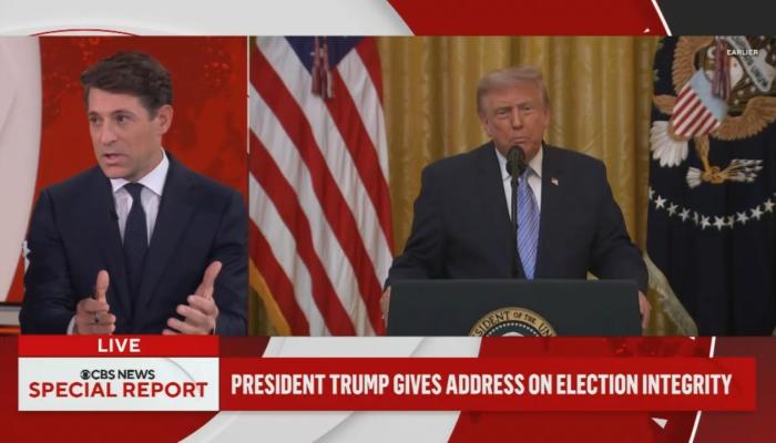 Resentful Darcy Is BIG MAD CBS Ran Most of Trump’s Speech on Election Integrity
