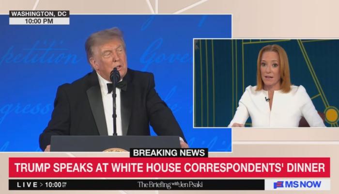 MS NOW, CNN Trash 'Bully' Trump's 'Undignified' Correspondents' Dinner Speech