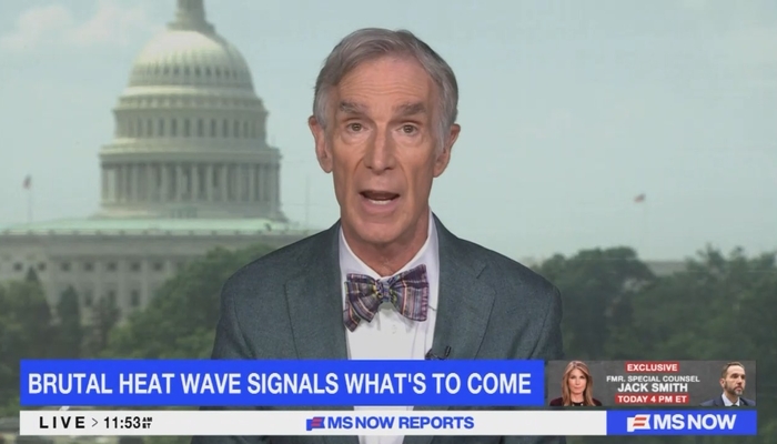 MS Now Brings on Bill Nye the Science Guy to Sell Doom Agitpop on Summer Heat