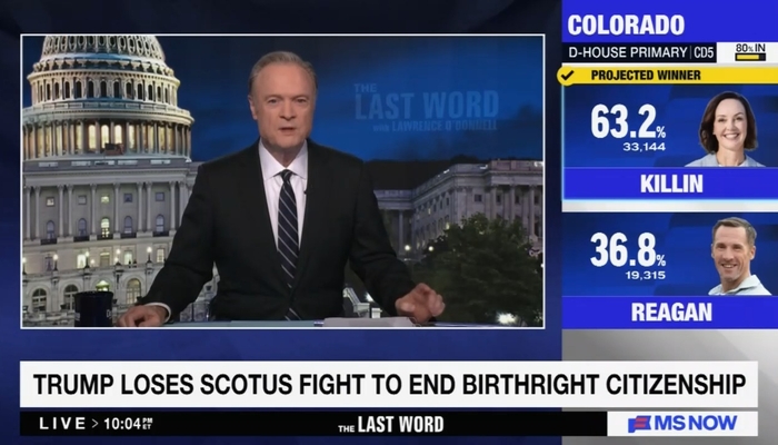 MS NOW Touts Justice Jackson’s ‘Moving’ Birthright Citizenship Opinion