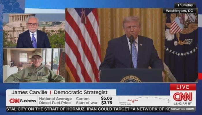Carville Rips Networks For Not Taking Trump Speech Live, To Show He’s ‘Literally Crazy’