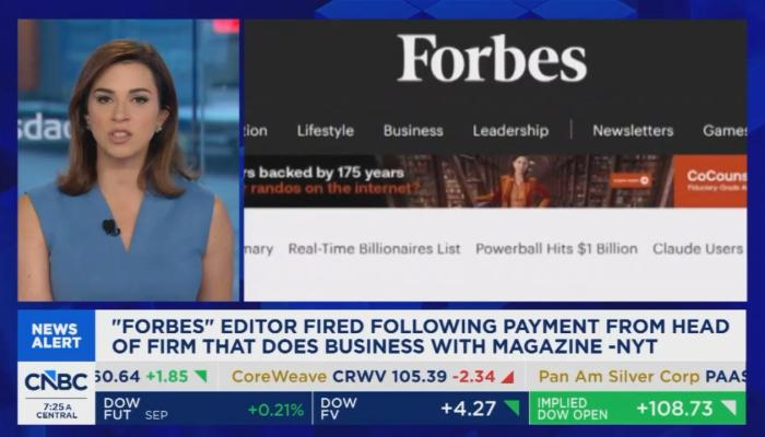 newsbusters.org - Joseph Vazquez - Forbes Editor Who Threatened Firms Hiring Trump 'Fabulists' Fired After Secret $6M Payment