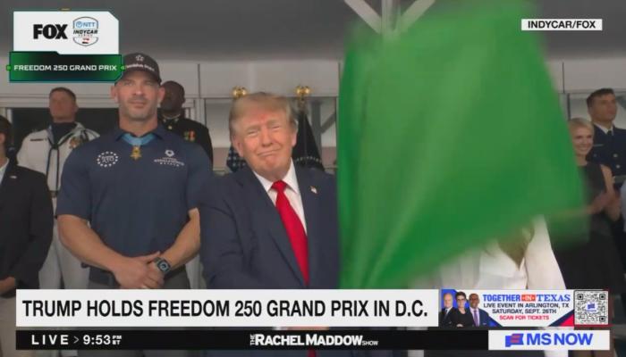 Deceptive Editing: MS NOW Plays Trump on Loop, Mock for Flag Waving