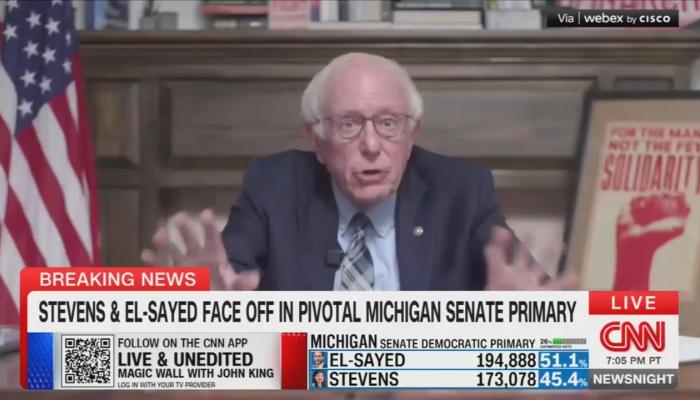 BERNIE SANDERS: If James Carville Doesn’t Like Abdul El-Sayed and Hasan Piker He Can ‘Start His Own Party’