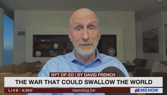 Catastrophize Much? David French Says 'World Walking Path Toward World War'